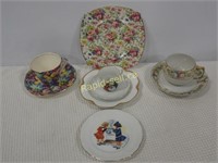 3 Tea Cups and Small Plate