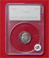 1962 Roosevelt Silver Dime PCGS PR68