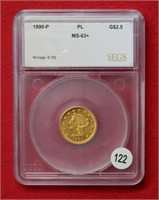 1890 P $2.50 Gold Coin   ***