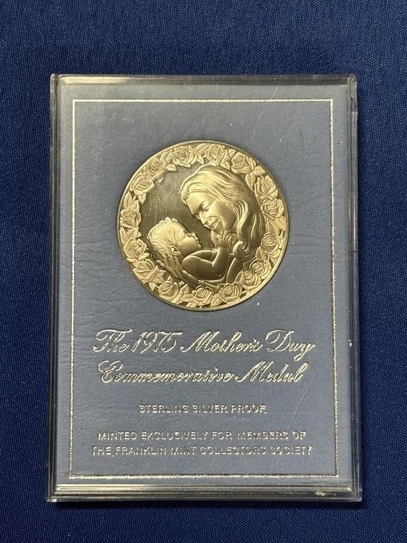 1975 MOTHER'S DAY - PROOF STERLING SILVER MEDAL
