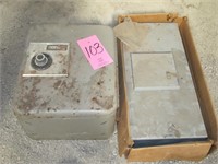 2 pcs: metal meter box & Sentry safe - no combo