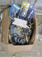 Box of wheel bearing kits, fuel line connectors