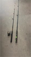 2 FISHING POLES & A REEL