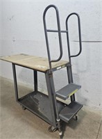 Rolling cart with ladder