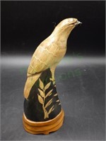 Hand Carved Eagle from Water Buffalo Horn