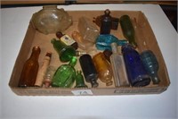 Box Lot Bottles & Glass Piggy Bank