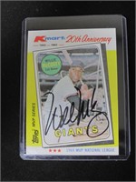 1982 TOPPS KMART WILLIE MAYS AUTOGRAPH COA