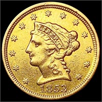 1853 $2.50 Gold Quarter Eagle CLOSELY