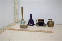 Brass? Apple Bell, Tea Cup & Saucer, Indy Zoo Bell