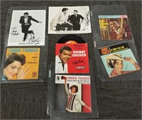 5 signed 45 sleeves 1 with record Fats Domino,