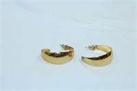 Golden C-Hoop Earrings