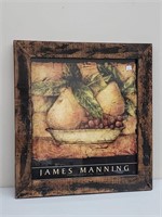 JAMES MANNING "POMPEIIAN STILL LIFE - PEARS"