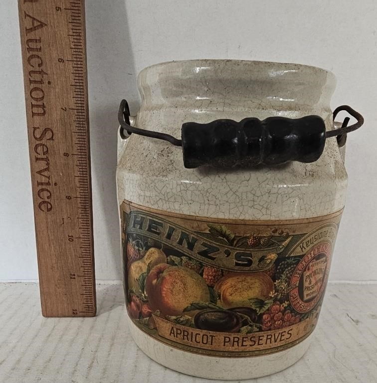 Heinz's Apricot Preserves Stoneware Jar