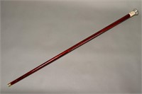 Edwardian Sterling Silver Handled Walking Stick,