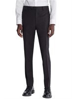 Calvin Klein Men's Slim Fit Dress Pant, Black, 38W