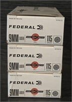 (150) Rounds of Federal 9mm Ammo #1