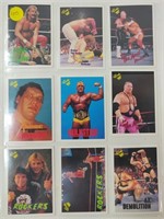 9 TITAN 1990 CARDS INCL HULK HOGAN & ANDRE THE
