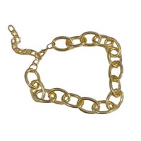 Fashionable Chunky Gold-tone Chain Link Necklace