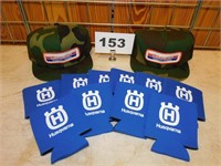 (2) HUSQVARNA HAT & CAN COOZIES