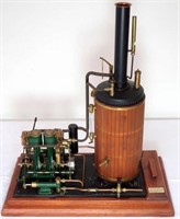 Two cylinder Marine steam engine & boiler