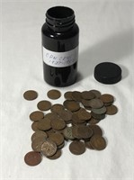 Container Of 1937-1952 Canadian One Cent Coins