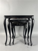 3 Black Stacking Side Tables