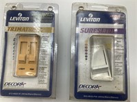 TWO LEVITON DIMMER SWITCHES