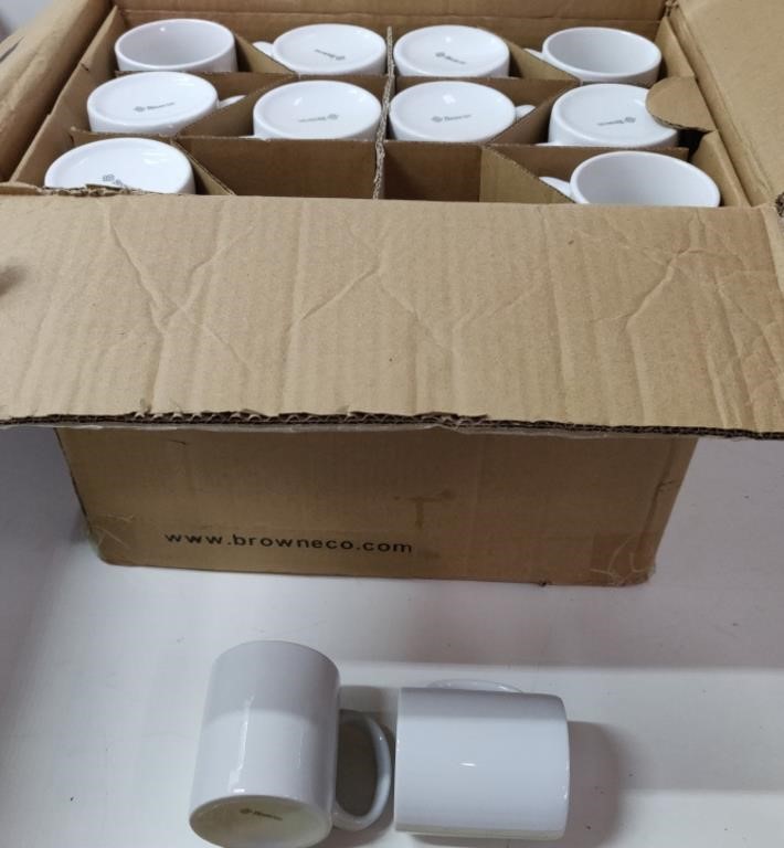 Browne Brand Set of White Mugs