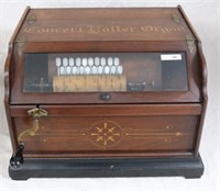 VICTORIAN WALNUT "CONCERT ROLLER ORGAN", ORIGINAL