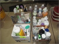 6 boxes w/paint, shampoo, lotions, misc