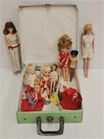 Barbie Vinyl Doll Case w/Dolls & Clothing