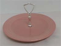 Fiesta Post 86 rose sandwich tray, 10 1/2"