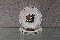 4 Furstenberg Porcelain Colonial Couple Plates
