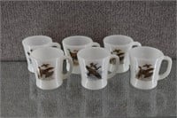 6 Fire King Canadian Goose & Grouse Coffee Mugs