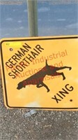 German shorthair crossing sign
