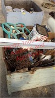 Box of misc cement tools/ supplies