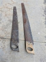 2 Crosscut Saws, as found