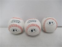 Lot Of (3) Rawlings Official Baseballs