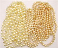 3-VINTAGE PEARL NECKLACES-DIFF LENGTHS/STYLES