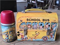 Walt Disney School Bus Lunchbox & Thermos