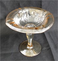 Hand Blown Art Glass Compote / Candy Dish