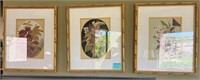 L - 3 PIECES FRAMED ART 14X17" (K21)