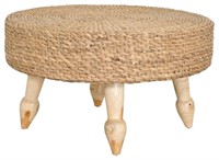Seagrass Rattan Side Table Natural Rattan with Tea