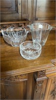 Lead Crystal Bowls and Ice Bucket