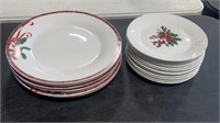 Eighteen Christmas Plates