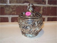 Silverplate Mayo or Jam Jar with Glass Bowl Insert