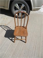 NO SHIPPING -Antique Oak Bent Back Child's Chair