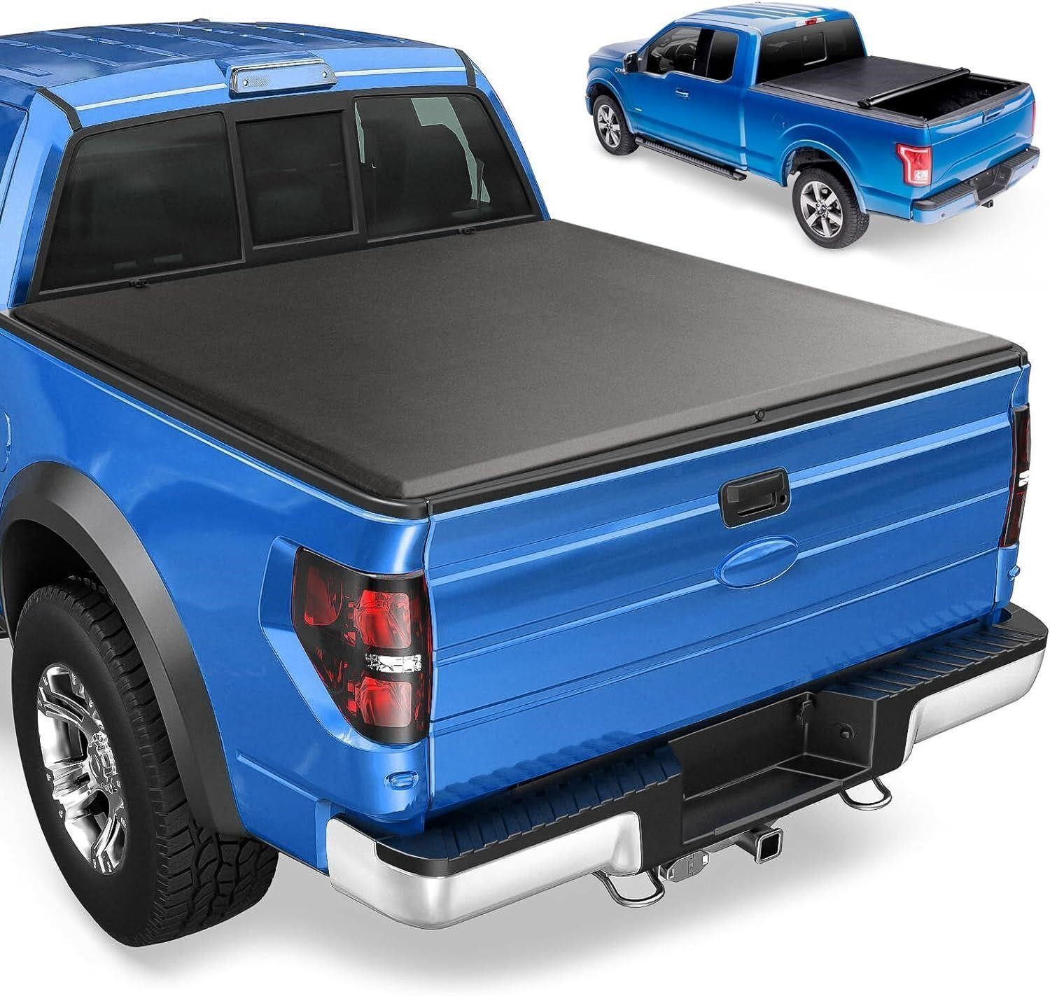 Soft Roll-up Truck Bed Tonneau Cover Ford F-150