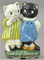 HUBLEY TWIN CATS DOORSTOP