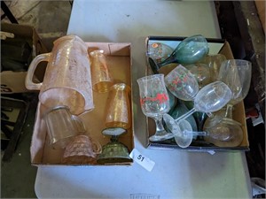 Glass Pitcher, Stemmed Cups, Other